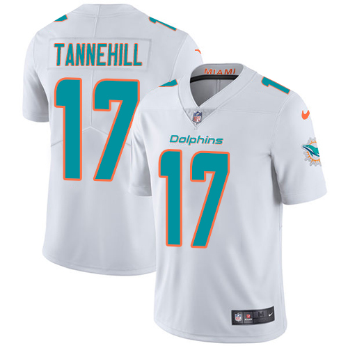 Nike Dolphins #17 Ryan Tannehill White Men's Stitched NFL Vapor Untouchable Limited Jersey - Click Image to Close
